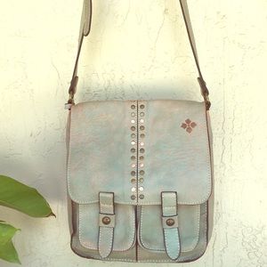 Genuine leather Green Patricia Nash messenger bag